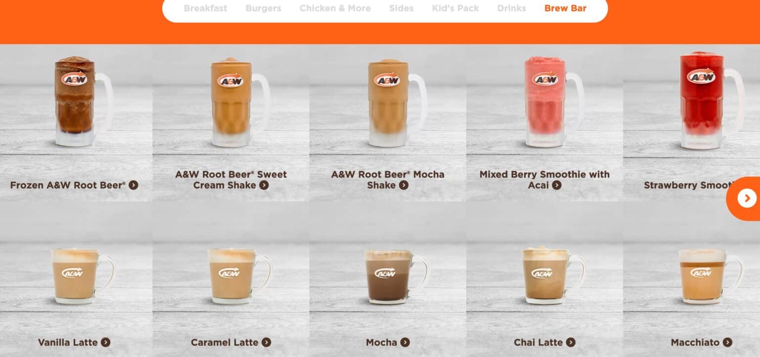A&W Menu Canada Latest Prices 2023