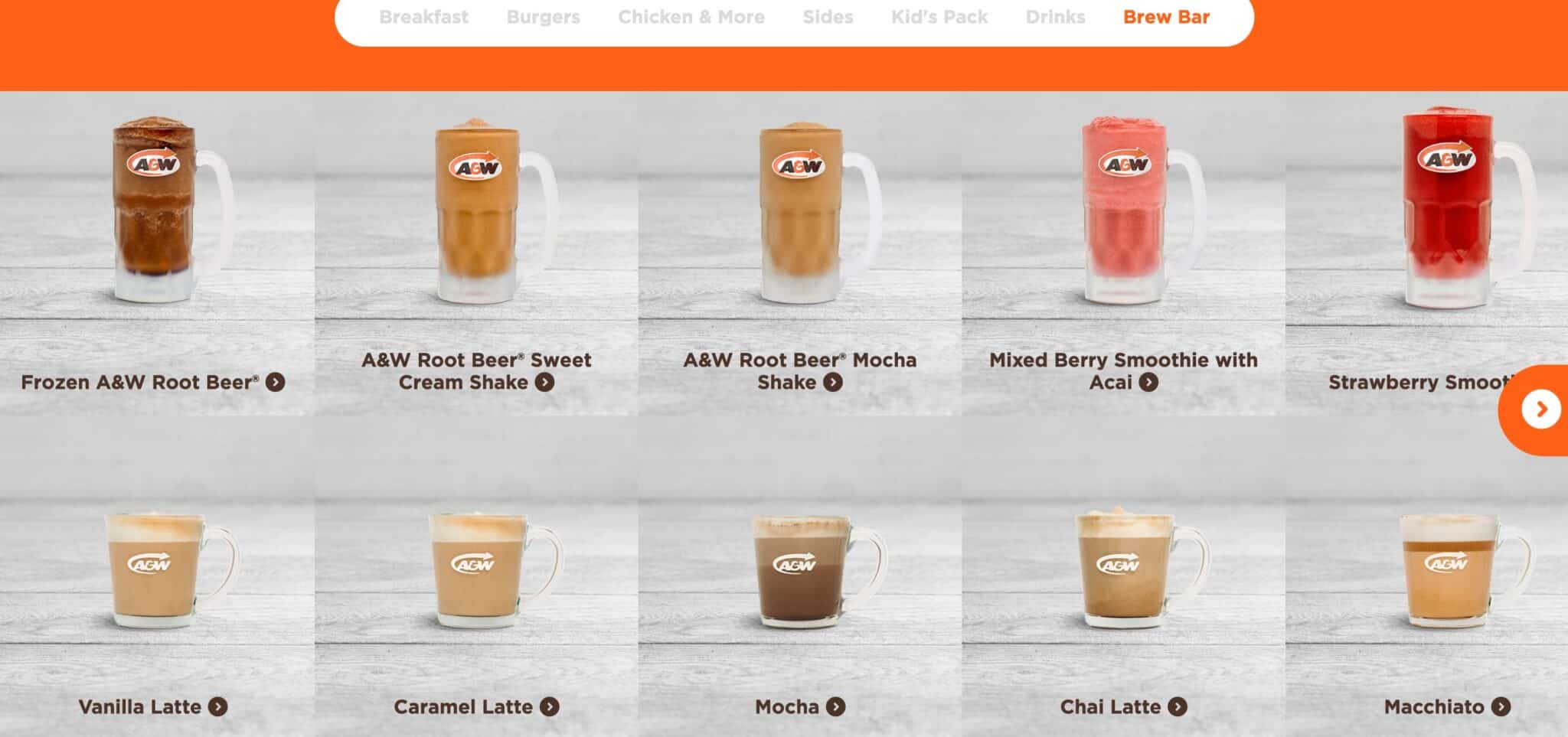 A&W Menu Canada Latest Prices 2023