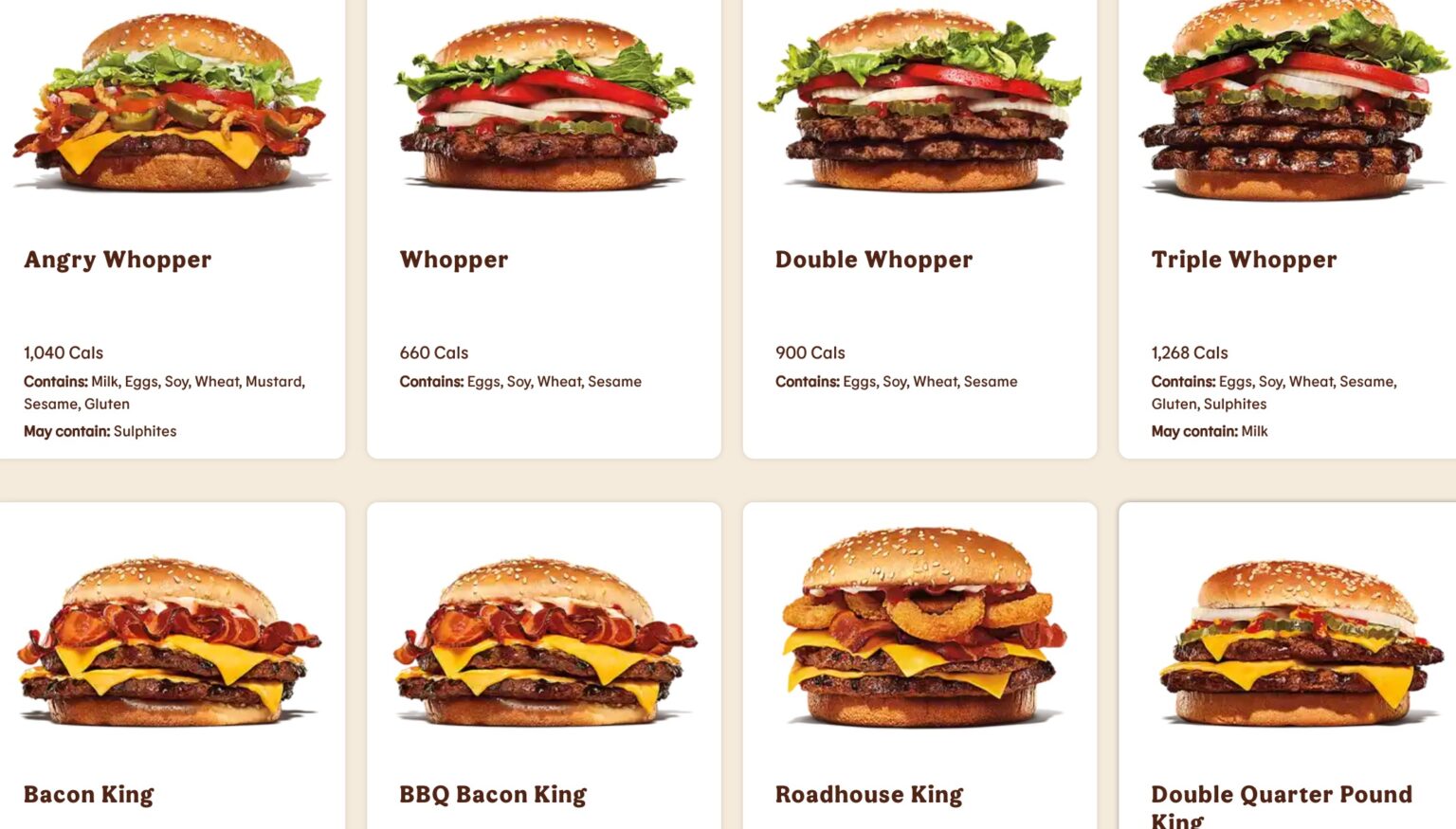 Burger King Menu Canada Prices 2023