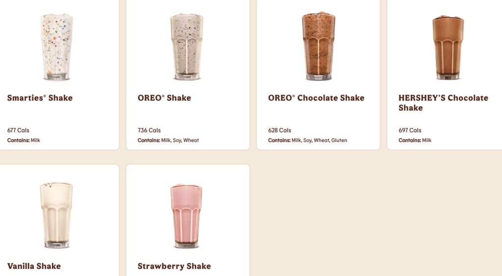 Burger King Shakes