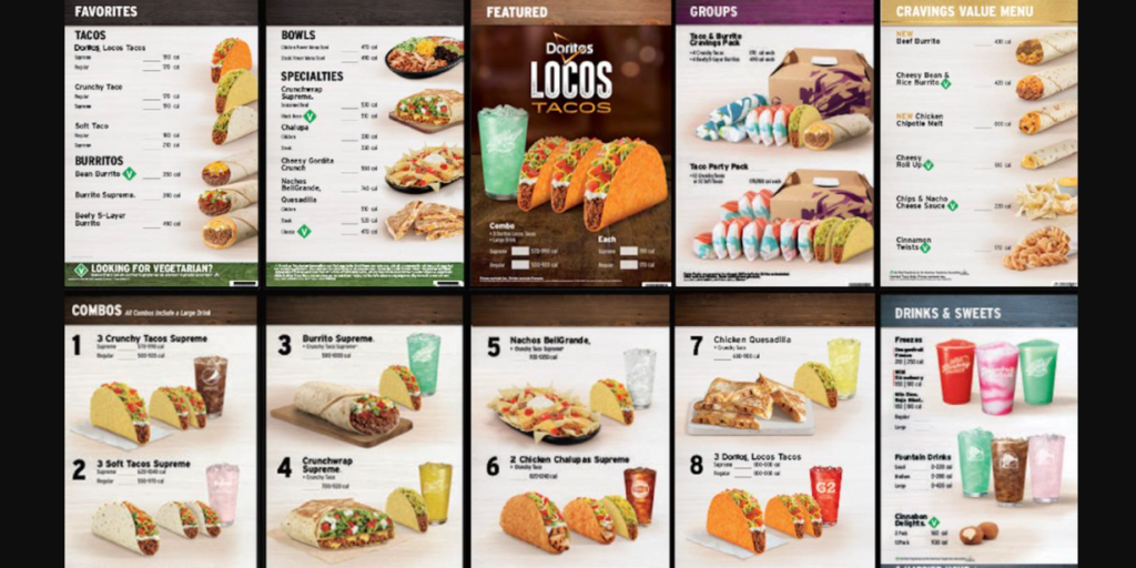 Taco Bell Menu Canada List