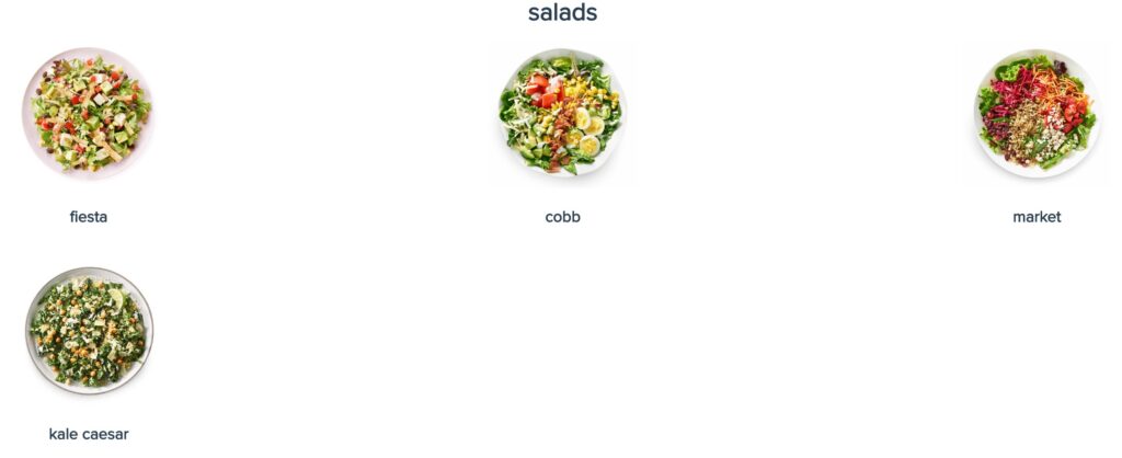 Freshii Menu Salads