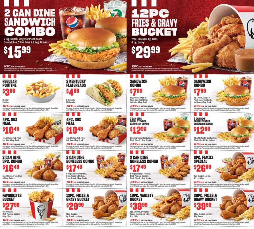 KFC Canada Menu 1024x925 