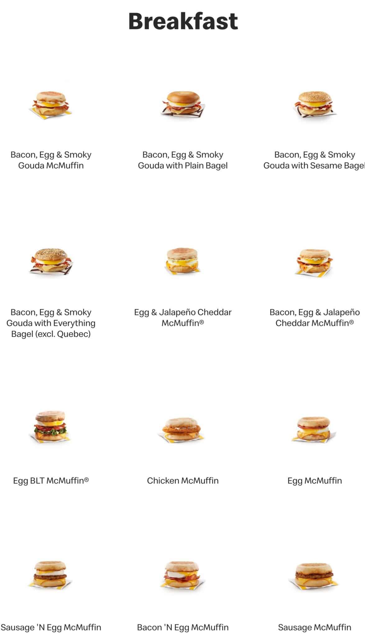 McDonald’s Menu Canada Updated Prices 2023