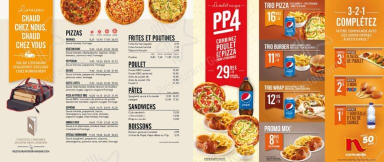 Normandin Menu Canada & Latest Prices 2023