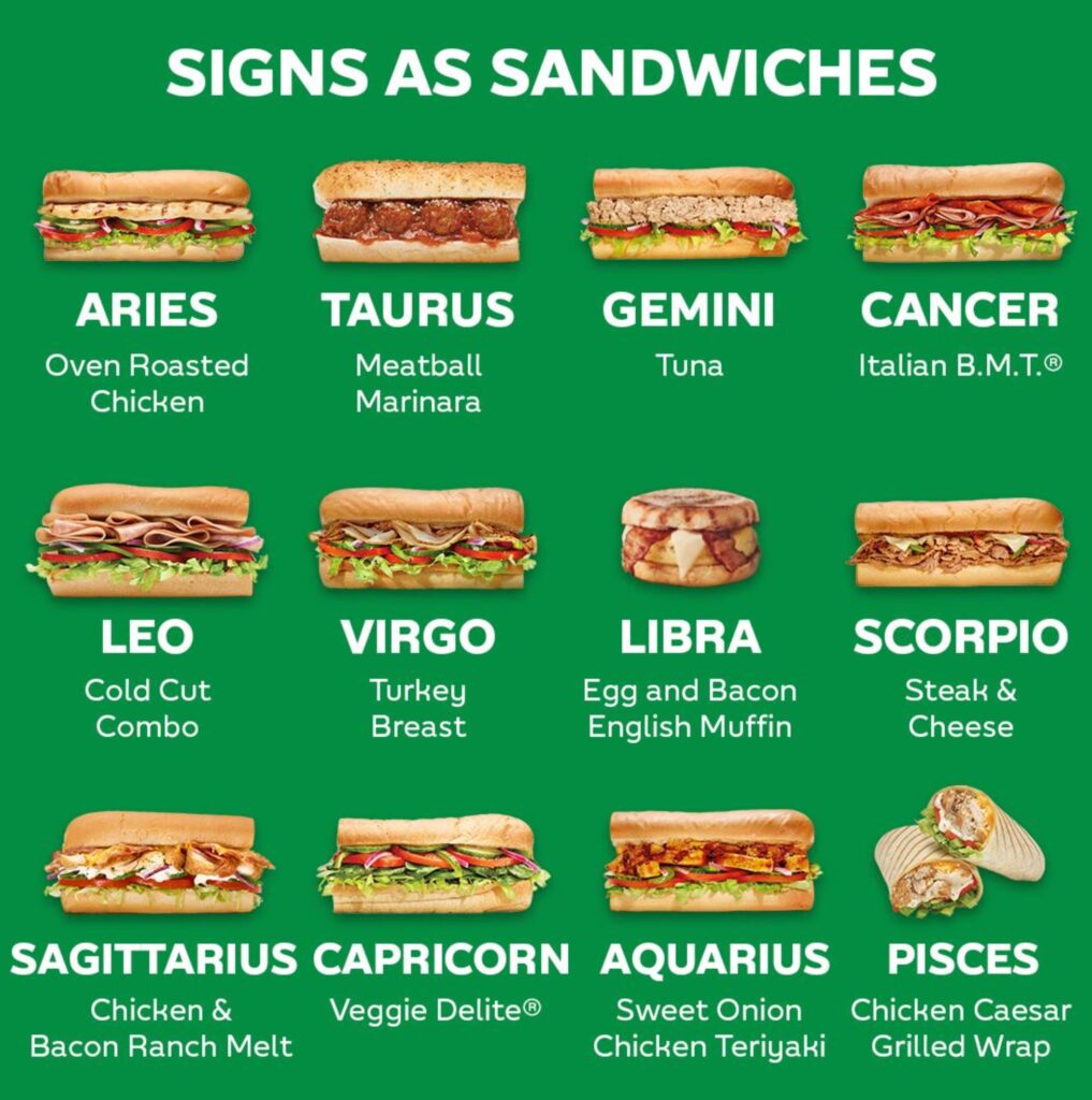 Subway 6 Inch Subs Combos