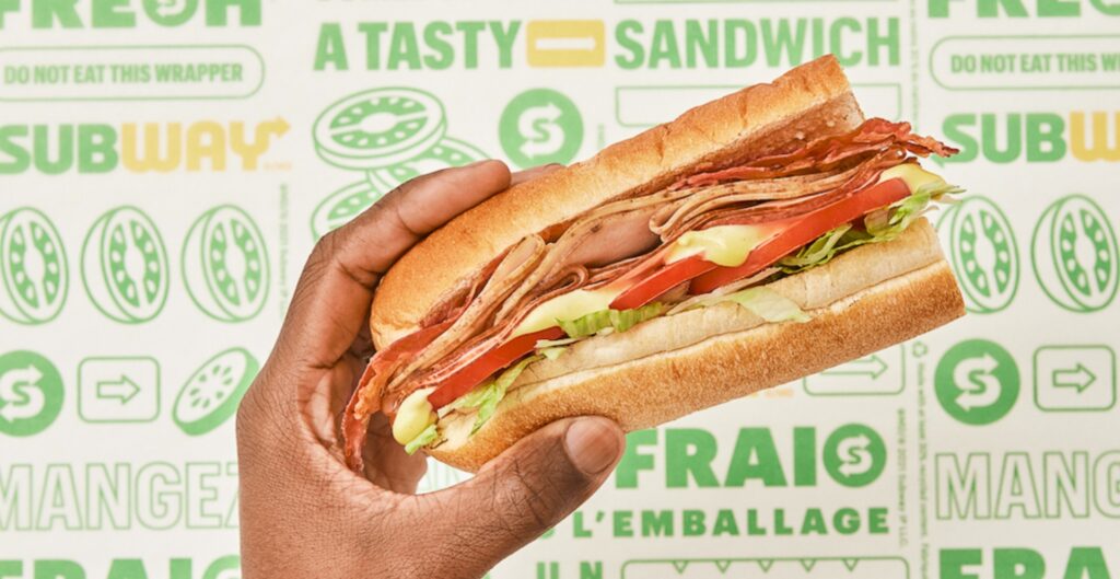 6 Inch Subs

6 Inch Subs Combos

Footlong Subs

Footlong Subs Combo

6 Inch Breakfast Subs

Footlong Breakfast Subs

Wraps

6 Inch Grilled Ciabatta

Footlong Grilled Ciabatta

Salads

Kid’s Pack

Sides

Beverages