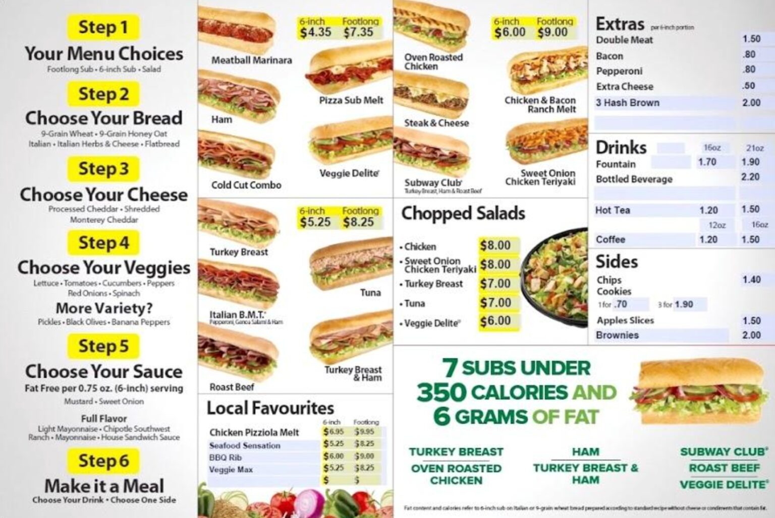 Subway Canada Menu Latest Prices 2023