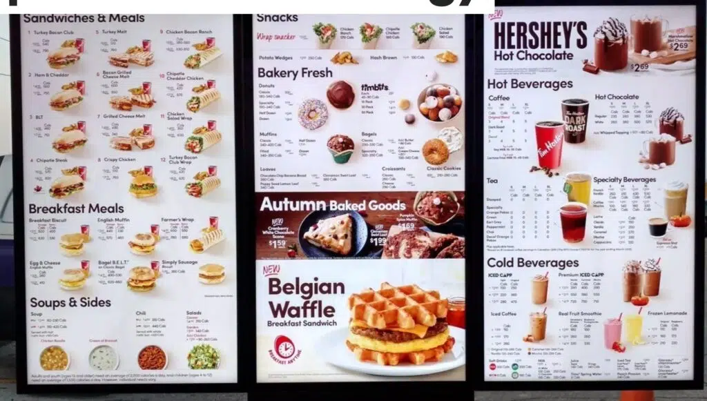 Tim Horton Menu Canada Prices 2023