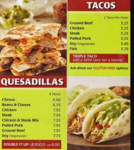 BarBurrito Menu Canada Prices List 2023