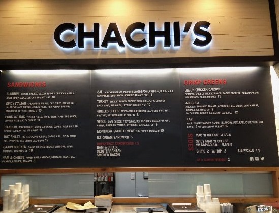 Chachi's Canada Menu Canada List