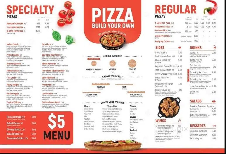 Pizza Hotline Menu Canada Price