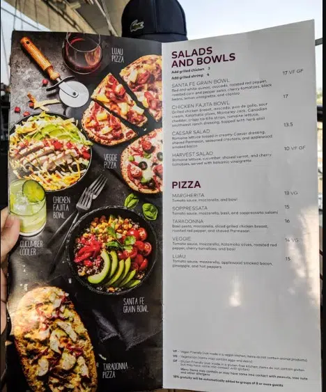 Cineplex VIP Menu Canada Salads And Bowls