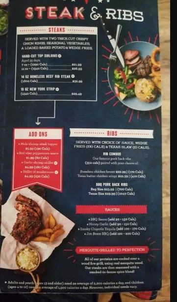 Lone Star Canada Menu Ribs 