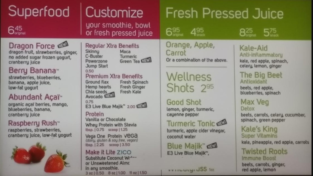 Jugo Juice Menu Canada Prices List 2023