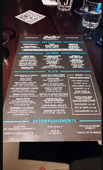Lucille's Oyster Dive Menu Canada List