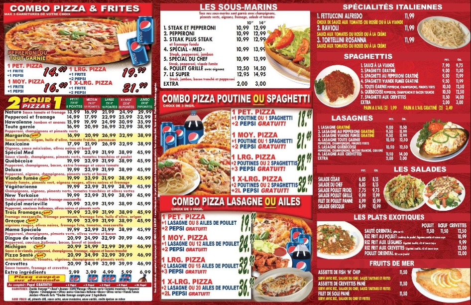 Med Pizza Canada List