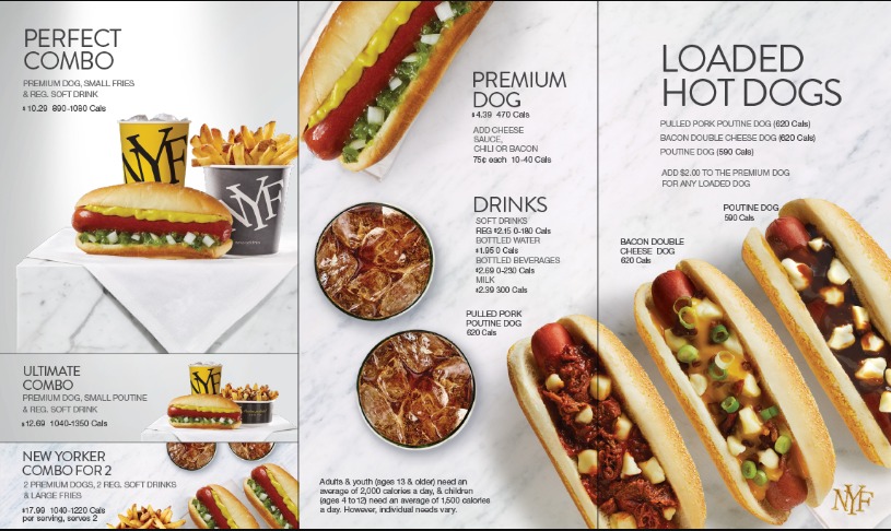 New York Fries Menu Canada Loaded Hot Dog