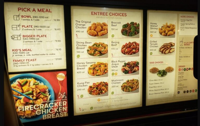 Panda Express Menu Price Prices List 2023
