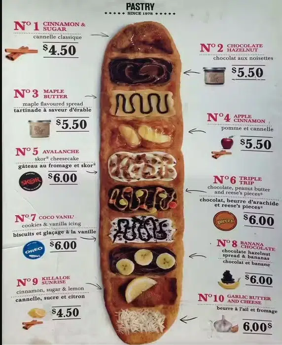 BeaverTails Menu Canada Price