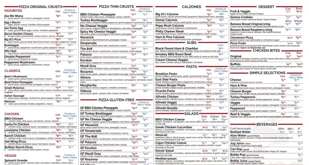 Coco Brooks Menu Canada List