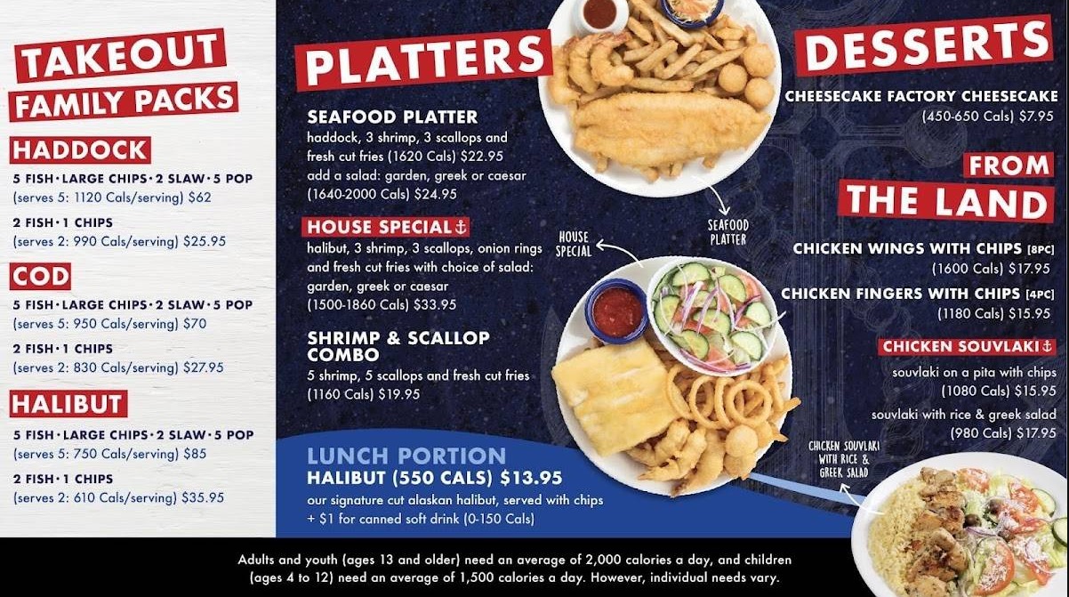 Halibut House Fish & Chips Menu Canada Prices List 2023