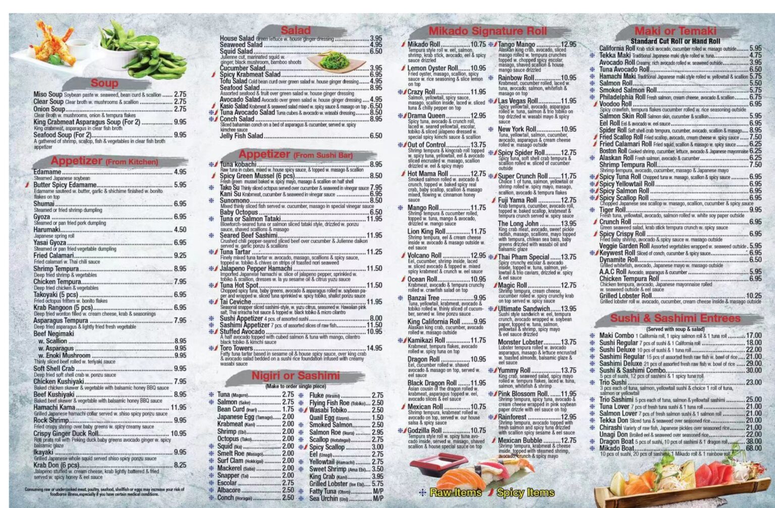 Mikado Japanese Restaurant Menu Canada & Latest Prices 2023
