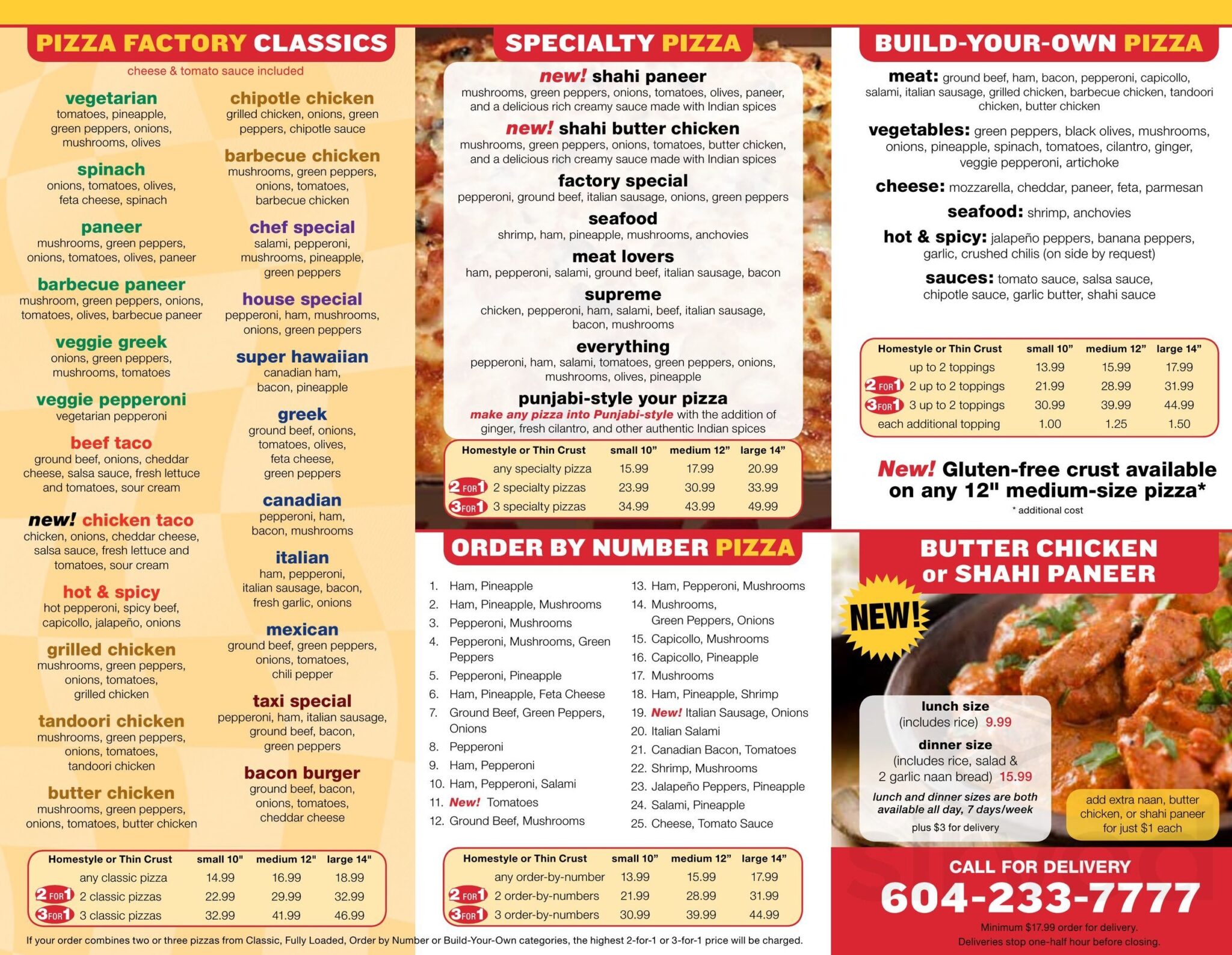 Pizza Factory Menu Canada & Latest Prices 2023