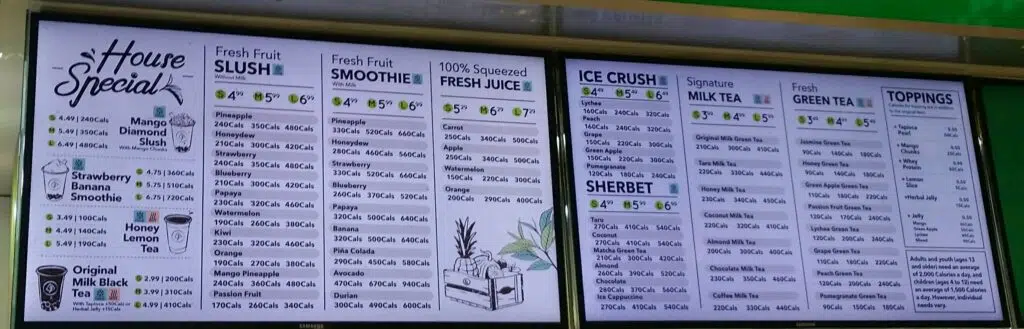 Real Fruit Bubble Tea Menu Canada House Special 