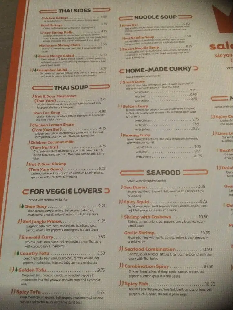 Salad King Menu Canada List