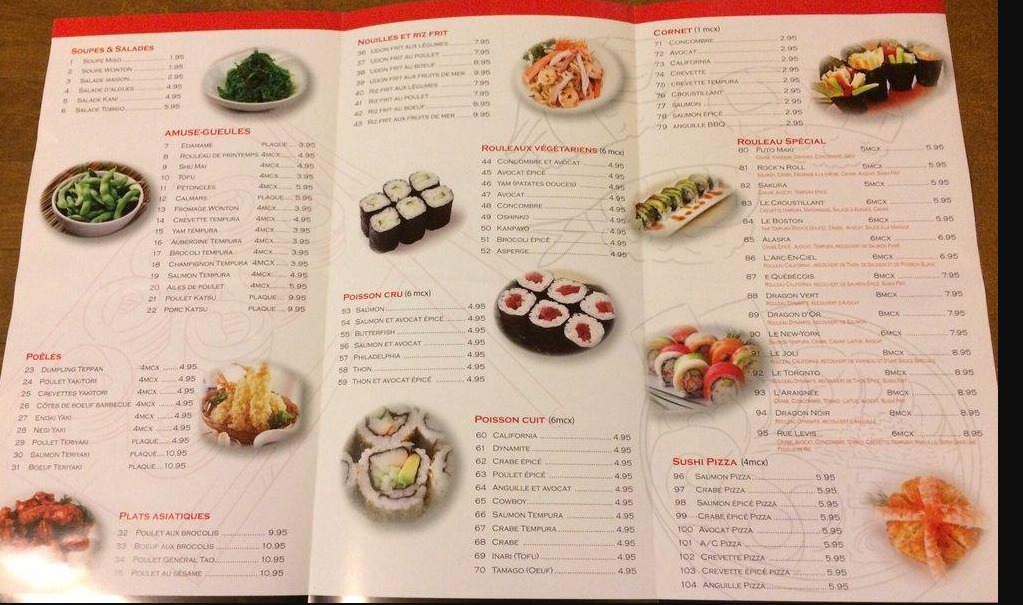 Shogun Sushi Menu Canada List